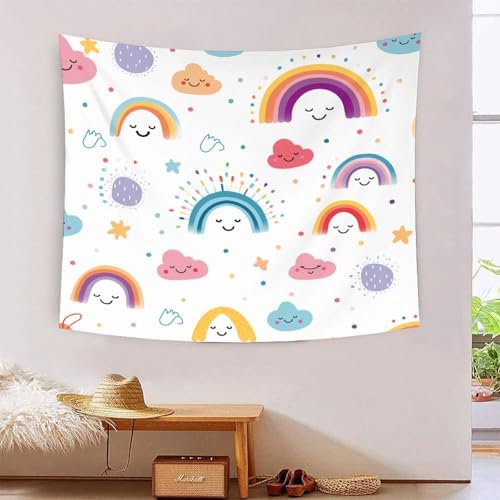Tapisserie murales arc-en-ciel 3d grand tissu déco murale salon chambre 180x230cm