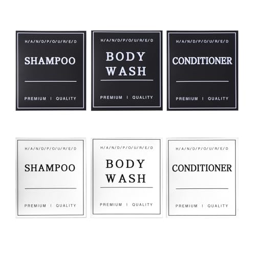 Cabo Deseado Shampoo Conditioner Body Wash Dispenser Labels Bathroom Waterproof Labels
