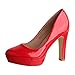 Elara Plateau Pumps Damen High Heels Chunkyrayan E22322 Red-38