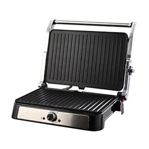 Sujata 2000 W Multi Purpose XL Size Grill SG01 | Aluminium Grill Patty Plate | 180 degree Flat Open | Teflon Coating | Cool Touch Metal Body | Overheat protection