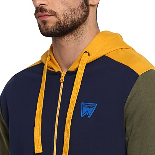 Image of Wrangler Multicolor Austin Hooded Regular Fit Sweatshirt