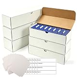 BIU-BOOM Trading Card Storage Box,6-Pack 4800 Count,Corrugated Cardboard Bulk Sports Storage Box with dividers&labels for TCG/Magic/Mtg Basketball Cards,Storage and Collection