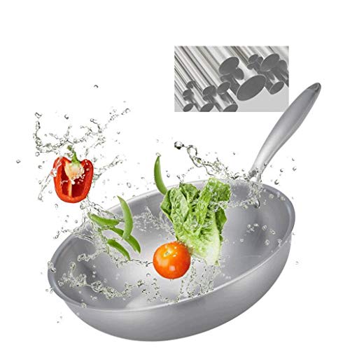 Wok antiadherente 5 Qt con tapa, fondo plano compatible inducción miniatura 4