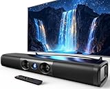 60W 2.0 Channel Sound Bar for Smart TV with Deep Bass & Crystal Dialogue | ARC, Optical, AUX, Bluetooth 5.3 | Dual Woofer & Silk Dome Horn Tweeter | 17-Inch for PC/Projector/Gaming, Wall Mountable