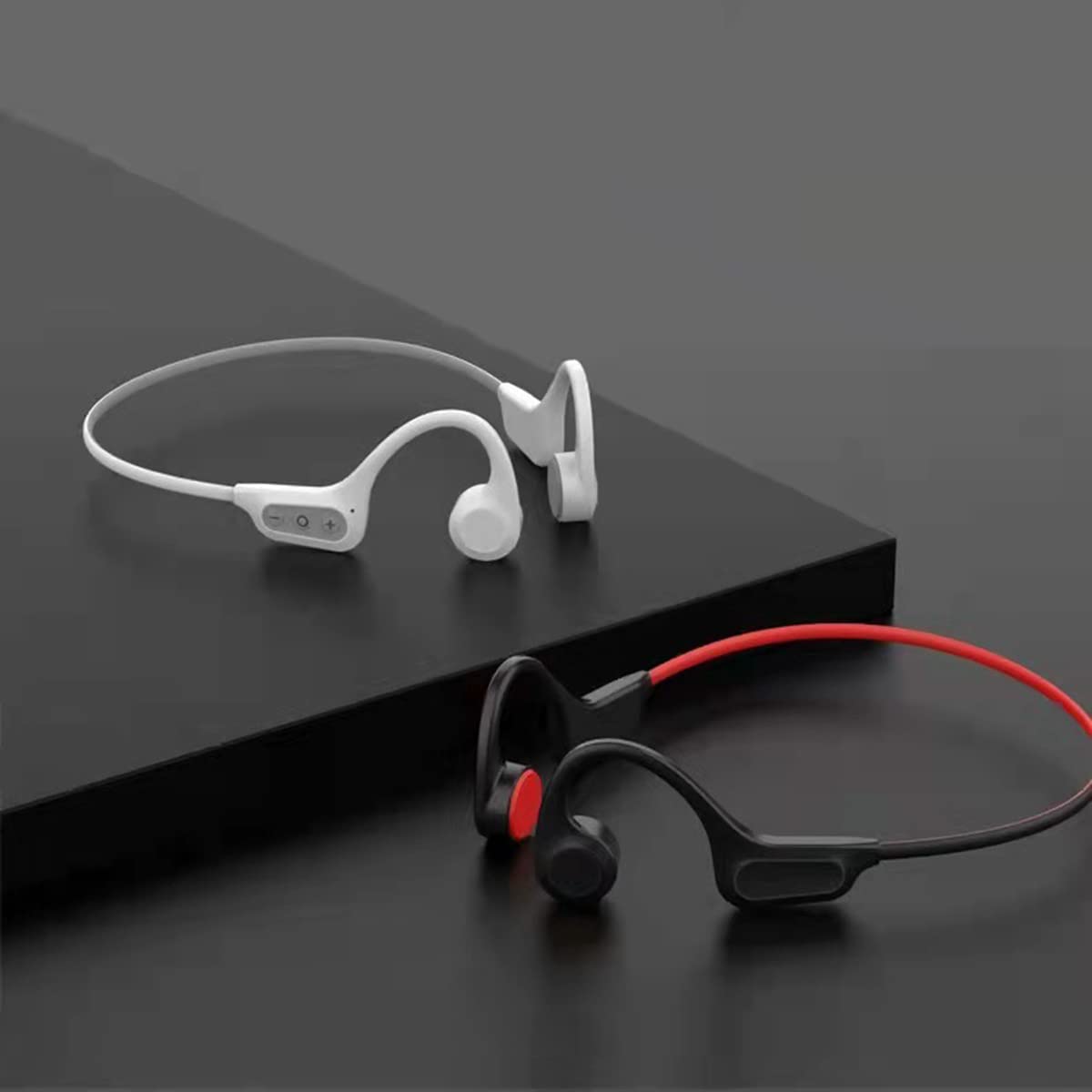 Vero Auricolari Sportivi Senza Fili Conduzione Ossea Cuffie Bluetooth Wireless Impermeabili IP56, Orecchio Aperto Auricolare Stereo, Leggero Cuffie da Corsa Senza Fili Cancellazione del Rumore White