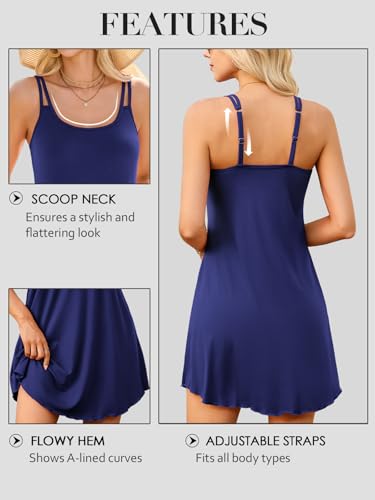Image of V FOR CITY Womens Summer Dresses with Built in Bra Sundress
