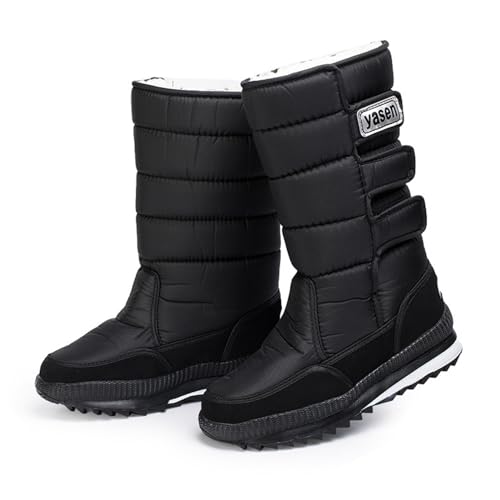 Mens Winter Boots Waterproof Insulated,High Top Comfortable Cold-Weather Snow Boots for Men,Hiking Warm Platform Snow Boots,Slip Resistant