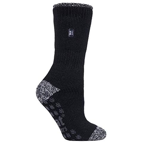 HEAT HOLDERS - Ladies ABS Non Skid Thermal Slipper Socks Cover