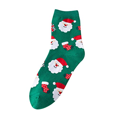 Women's Christmas Socks, WinterFashion Santa Pattern Christmas Cotton Socks Funny Cartoon Women Cute Christmas Socks Gifts for Festival B-52