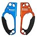 NewDoar Left&Right Hand Ascender Rock Climbing Tree Arborist Rappelling Gear Equipment CE Certified Rope Clamp for 8~13MM Rope(Orange Left&Blue Right)