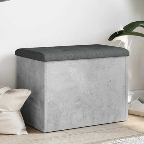 Snsowed Banco con almacenaje Madera ingeniería Gris hormigón 62x42x45cm, Baul Almacenaje Dormitorio, Mueble Almacenaje, Mueble Habitacion, Reposapies Sofa - 835043