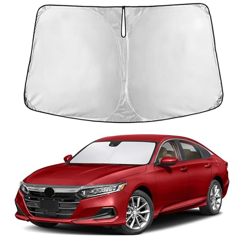 EcoNour Windshield Sunshade Compatible for Honda Accord 2018-2020 2021 2022 Sun Visor for Front Windshield & Window Sun Shade Cover UV Heat Blocker & Protector Car Accessories