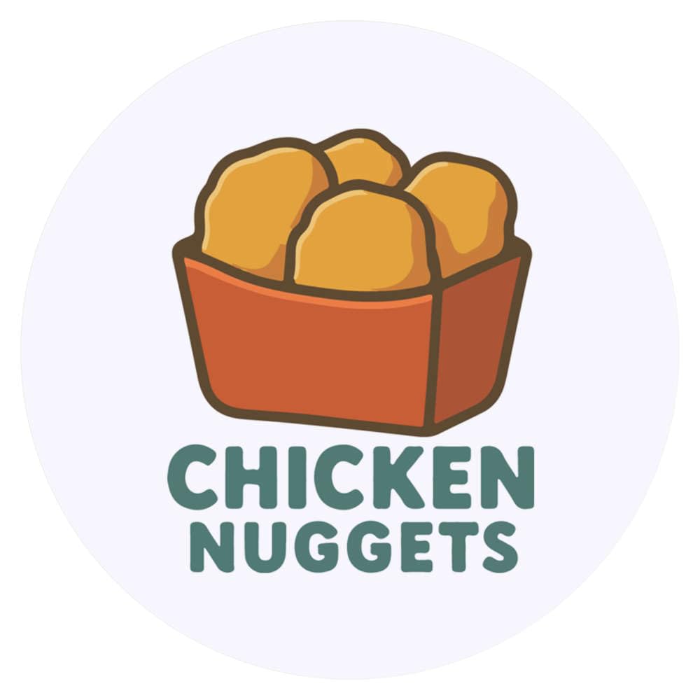 Azeeda 24 x 'Chicken Nuggets' Stickers - for Crafts, Scrapbooking and Labelling (SK00073765)