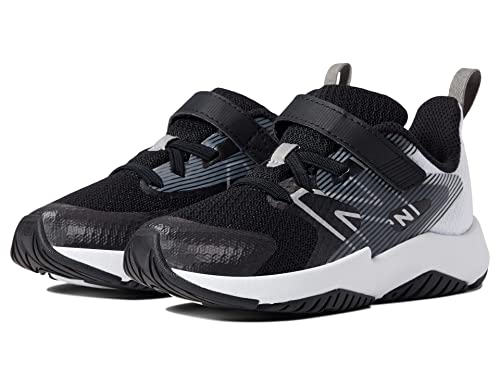 New Balance Kid's Rave Run V2 Hook and Loop Running Shoe, Black/White, 2 Wide Infant2