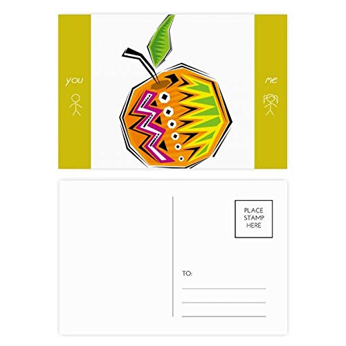 Carte postale Merci jaune au motif mexicain pour écrire à vos amis