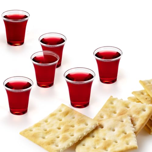 Lawei 1000 Pack Communion Cups 0.5oz Reusable Clear Shot Cups, Fits Standard Communion Trays, Plastic Shot Glasses Strong Durable Hard Plastic, Clear