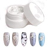 Bellecrey Nail Art Design 3D Painting Gel Soak Off UV LED Plasticine Gel 3D Modeling DIY Nail Design Sculpture Varnish White Sculpture Plasticine Soak Off Carving Acrylic Glue Soild Polish Sculpting