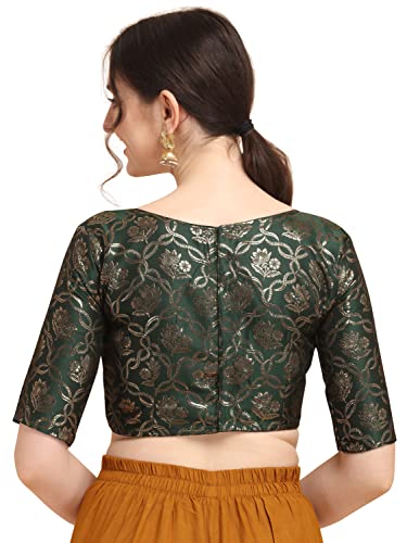 Image of OOMPH! Women's Art Silk Floral Half Sleeve Fitted Blouse