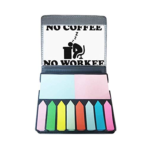 Auto-adhésif note No Coffee No Workee marque-page coloré index de page bureau