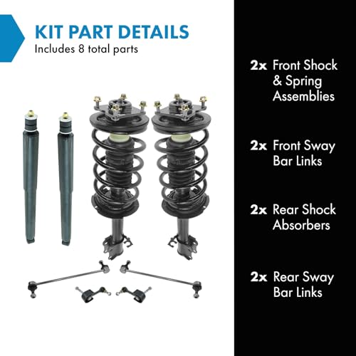 Image of TRQ Front and Rear Suspension Kit Complete Strut & Coil Spring Assembly Shock Absorber Sway Bar Stabilizer Link Compatible with 2009-2012 Ford Escape 2009-2011 Mazda Tribute Mercury Mariner