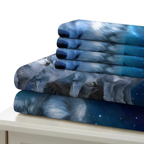 Housse de couette loup hypoallergénique microfibre douce 200x200cm - 7