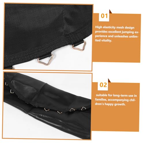 Tapis de trampoline rond de remplacement noir pour saut elastique exterieur