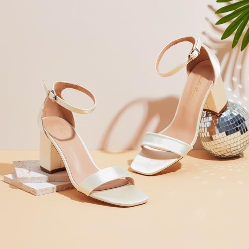Elisabet Tang 2.36 inch Open Toe Ankle Strap Chunky Heels Pump Sandals Party Dress Sandals Daily Work Wedding Buckle Heels Sandals Shoes2