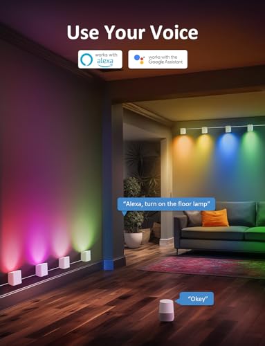 Image of APPECK Wall Sconces 6 Pack, LED Wall Lights RGBCW 13FT, Ambient Lighting | Indoor Color Changing Wall Sconce, DIY Scene Modes, Timer Function, Living Room /Bedroom /Game Room, Alexa Compatible, White