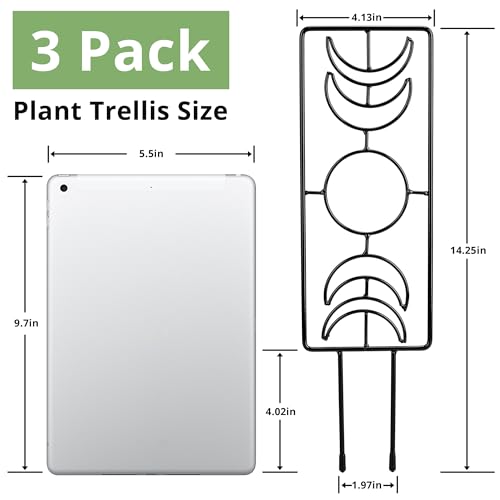 Moon-Phase-Plant-Trellis-3-Pack-1425-Inch-Small-Trellis-for-Potted-Plants-Metal-Plant-Trellis-for-Climbing-Plants-Indoor-Black Moon Phase Plant Trellis 3 Pack 1425 Inch Small Trellis for Potted Plants Metal Plant Trellis for Climbing Plants Indoor Black