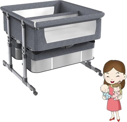 Moisés Cama Gemelos - Cuna Plegable para Dormir cómodamente - Funda de Tela Desmontable - Cama para Dormir bebé