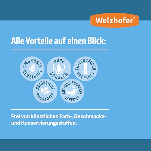 Welzhofer Haferflocken 25kg Wildvogelfutter - Großblatt-Flocken, geschält, gedämpft. Futterhaferflocken reich an Kohlenhydraten, Eiweiß, Fett, Vitaminen. Ideales Futter für Wildvögel