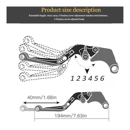 Levier frein et embrayage pour CB500X 2013-2018 réglable