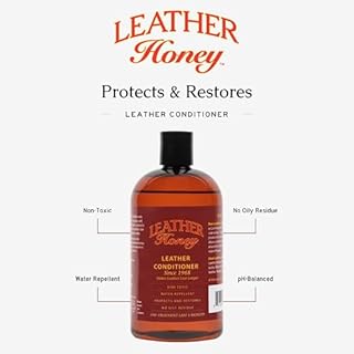 Leather Honey Leather Conditioner - Quality Leather Care, Since 1968 - Leather Conditioner for Auto Interiors, Furniture, Shoes, Bags, Accessories & Apparel - 16oz