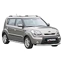 OMAC Stahl Seitenschweller Schwellerrohre kompatibel mit Kia Soul 2008-2014 Silber