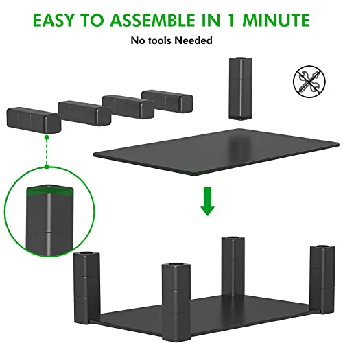 image for Zumist Monitor Stand Riser Glass, Computer Monitor Stand Desk Shelf, S