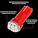 cciyu 10 Pack Red T5 74 3-3014SMD Car Dashboard Panel Gauge Side LED Light Bulbs Lamp 12V For 1995-1997 1999-2002 For Dodge Spirit Viper Stealth B3500 B2500 Ram 3500 Ram 2500 Intrepid Avenger Durango