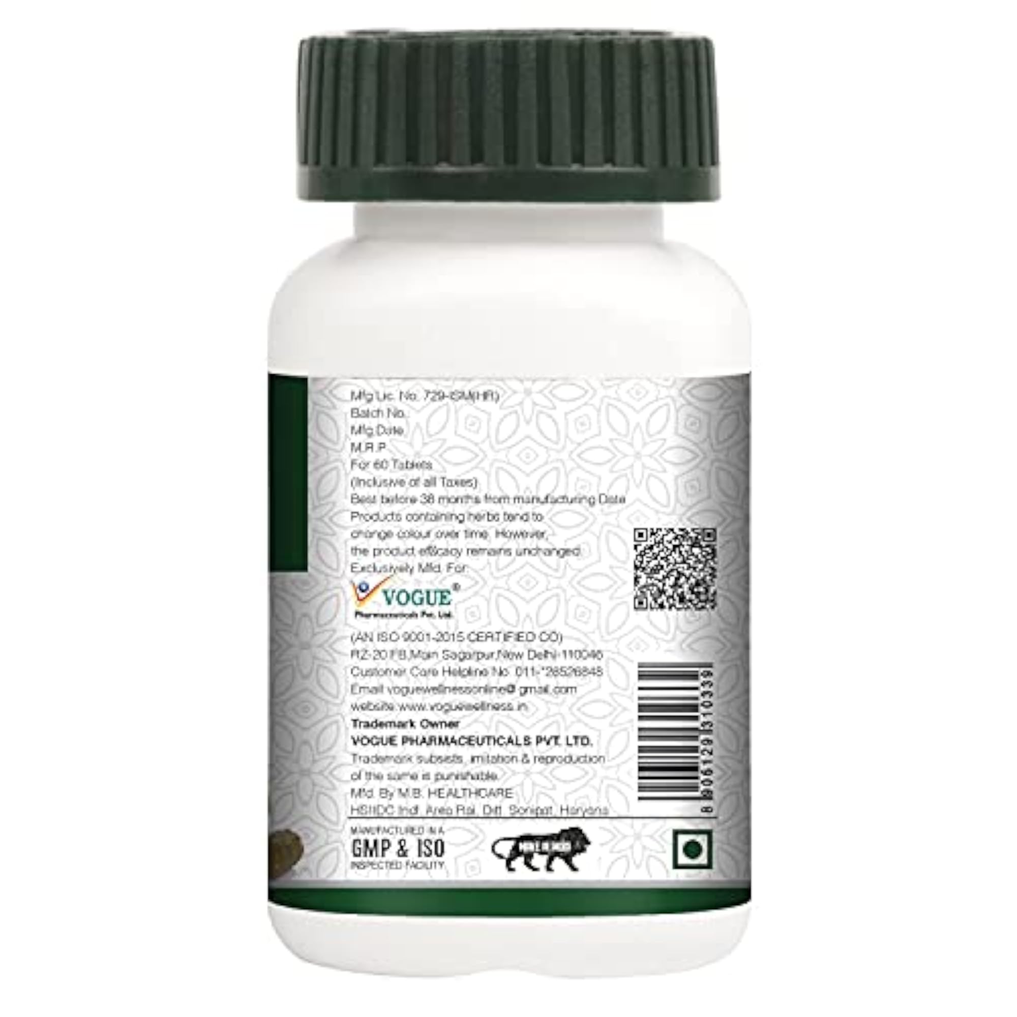 Vogue Wellness Ashwagandha Tablets 60 Tablets