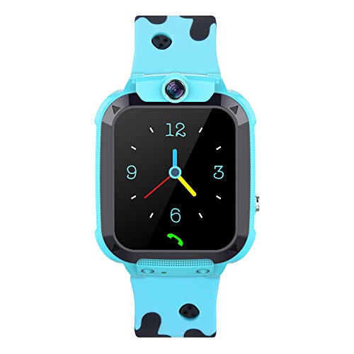 Puhiuyoi GPS Smartwatch Kinder, Smart Watch mit Telefon, IP68 wasserdichte, SOS, Voice Chat, Touchscreen, Kamera, Spiele, Wecker, Kinder Smartwatch für Jungen Mädchen 4-12 Jahre Geschenk