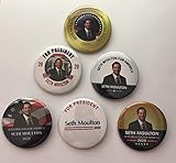 Presidential Election Historical Center Seth Moulton 2020 Campaign Buttons - Set of 6-2.25"