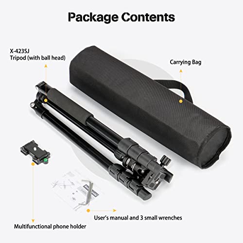 Koolehaoda Camera Tripod 69"/175Cm, Lightweight Compact Aluminum Tripod With 360 Degree Ball Head For Dslr Cameras, Loading Up To 13Lbs / 6Kg #TOP7