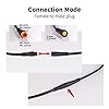 baluoqi Extension Cable 2Pin/3Pin/4Pin/5Pin/6Pin/8Pin/9Pin Waterproof Plug Works for Electric Bicycle Light/Throttle/Ebrake/Display Ebike Parts Extend Cable (3pin 50cm) #4