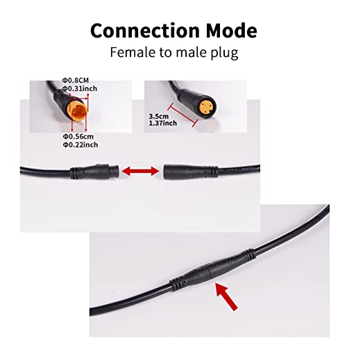 image for baluoqi Extension Cable 2Pin/3Pin/4Pin/5Pin/6Pin/8Pin/9Pin Waterproof 