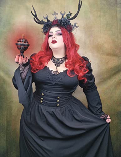 Women Square Neck Flowy Sleeve Top Gothic Puffed Sleeves Lace Neck Blouse Black Xl #TOP3