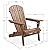 Casafield Folding Adirondack Chair, Set of 2 Cedar Wood Outdoor Fire Pit Lounge Chairs for Patio, Deck, Yard, Lawn and Garden Seating, Partially Pre-Assembled - Espresso