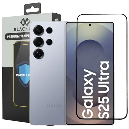 Image of Blackwik Tempered Glass Screen Protector for Samsung S25 Ultra with Edge-To-Edge Protector Coverage | Easy Installation Kit (Black)