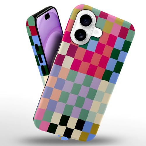 SEized Case Compatible with iPhone 17,Colorful Checkerboard Phone Case Dual-Layer Hard Shell Cover for Girl Women Boy Men by SEized - Used condition - Image 3