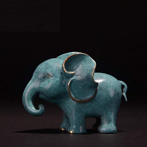 Statue d'éléphant en bronze ZXQUEGF : objet d'art raffiné pour décoration chic