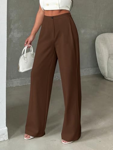 Image of Toochki Trousers for Woman Pants Women's Formal Office Korean | Black Track Pant | Straight | Cotton Spandex Stretchable Trouser | High-Waisted Bottom Wear