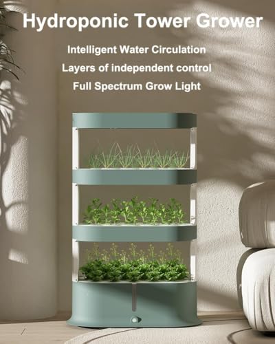 Hydroponics - Kit de jardín de hierbas para interiores con control remoto y luz LED de cultivo para cultivar hierbas, frutas y verduras