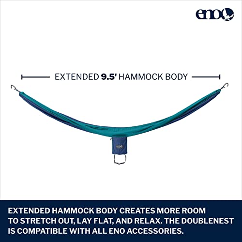 Image of ENO, Eagles Nest Outfitters DoubleNest Lightweight Camping Hammock, 1 to 2 Person, Special Edition Colors, ATC